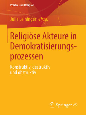 cover image of Religiöse Akteure in Demokratisierungsprozessen